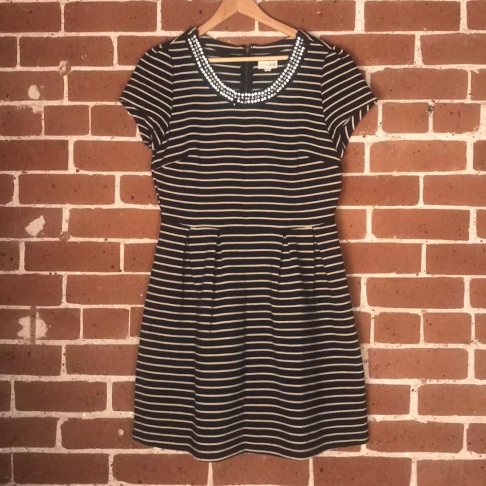 Black and White A-Line Dress